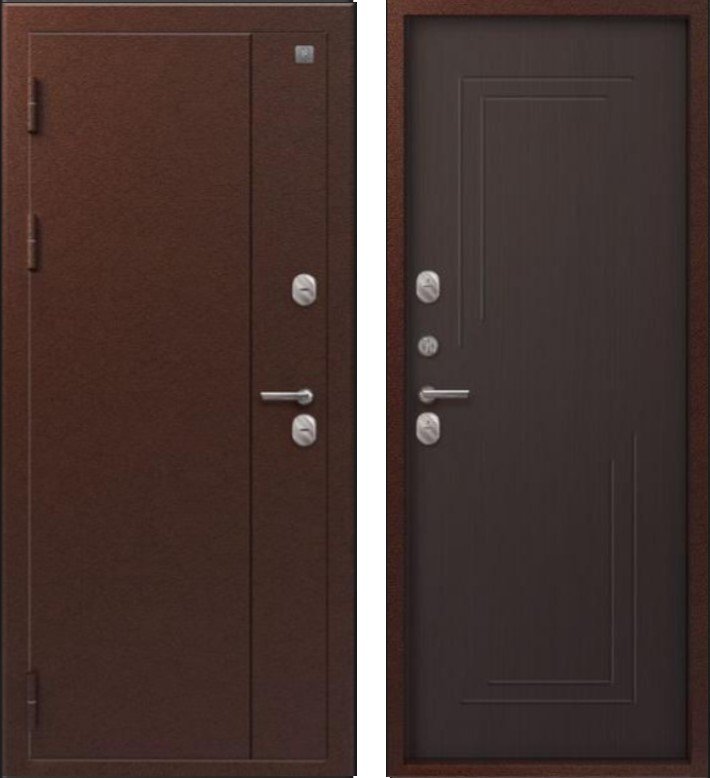 Дверь Термо-100 Антик Медь - Темная Лиственница DIS007361