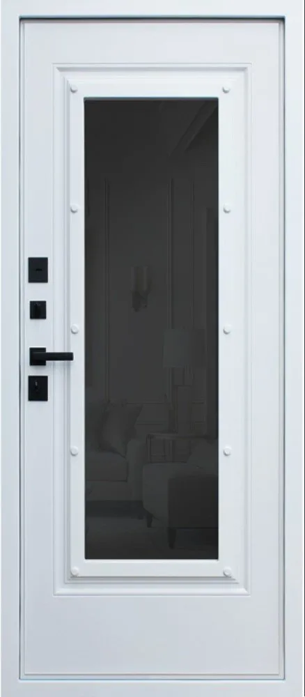 Товар Дверь Titanium с Окном и Английской Решеткой Терморазрыв 3К DIS007260